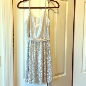 Express beige sequin mini dress. Never worn.
